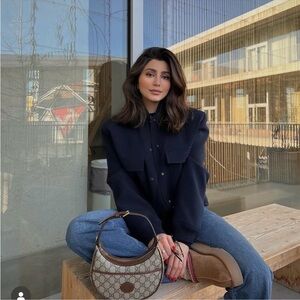 Women's Black Cropped Bomber Jacket